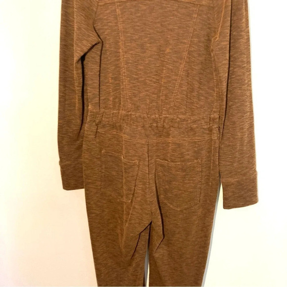 Anthropologie Current Air Heathered Orange Jumpsuit Medium - Picture 8 of 9